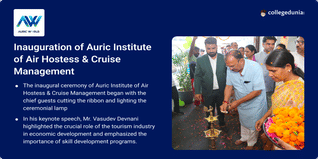 Inauguration of Auric Institute of Air Hostess & Cruise Management; Check Details Here